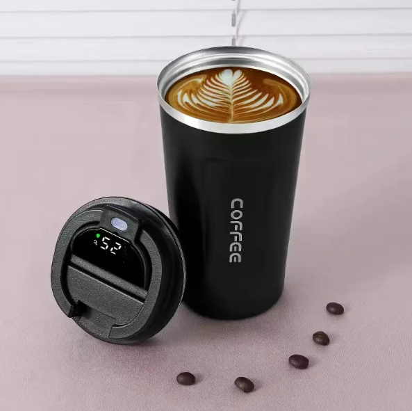 Stainless Steel Insulated Cup with Intelligent Temperature Display