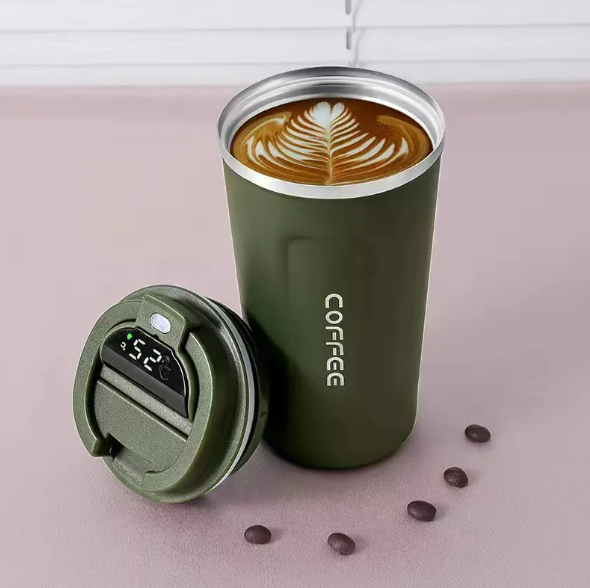 Stainless Steel Insulated Cup with Intelligent Temperature Display