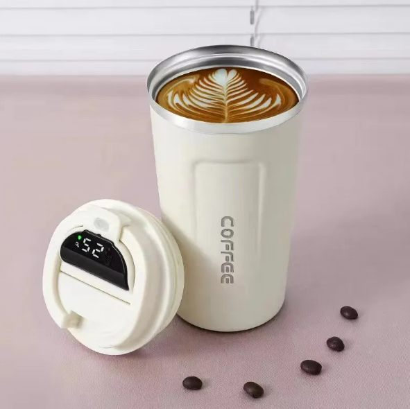 Stainless Steel Insulated Cup with Intelligent Temperature Display